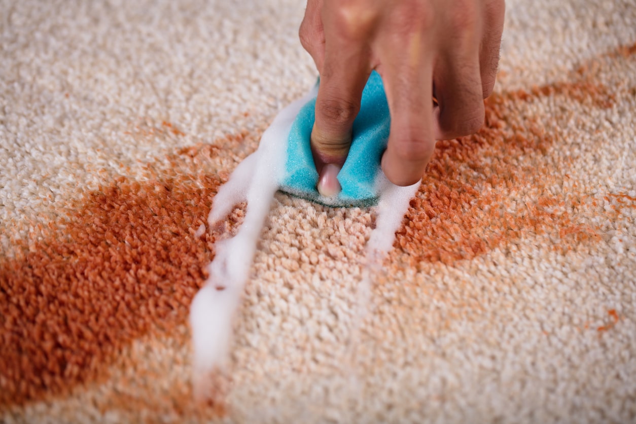 cleaning stain from wool rug