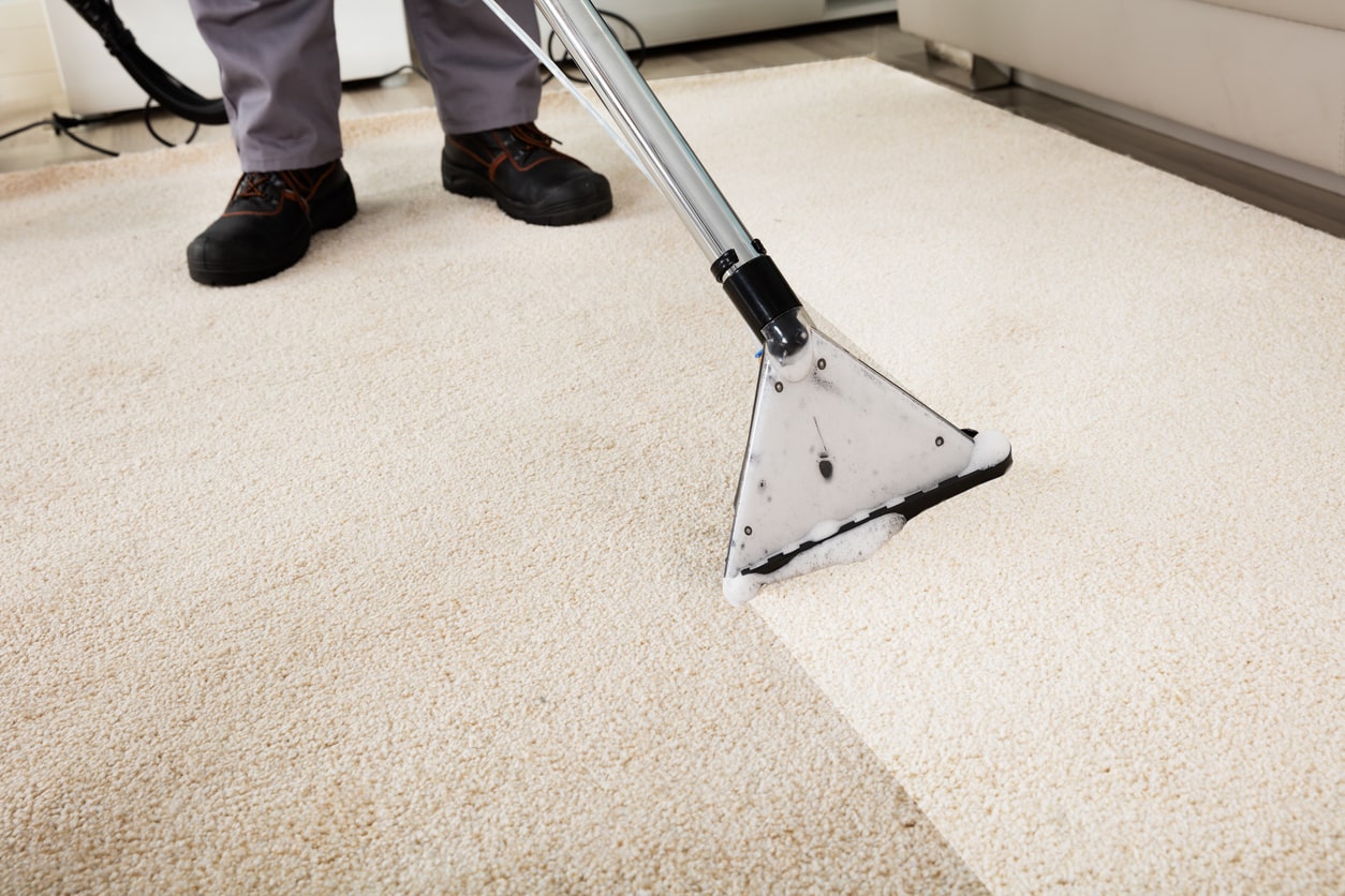 vacuuming carpets to get rid of allergens